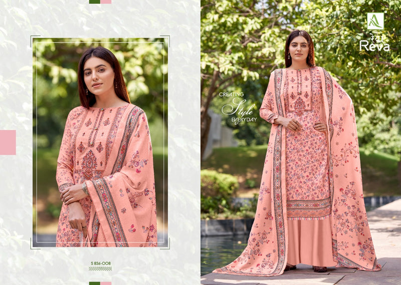 Alok Suit Reva Pure Wool Pashmina Digital Printed Embroidered Salwar Kameez