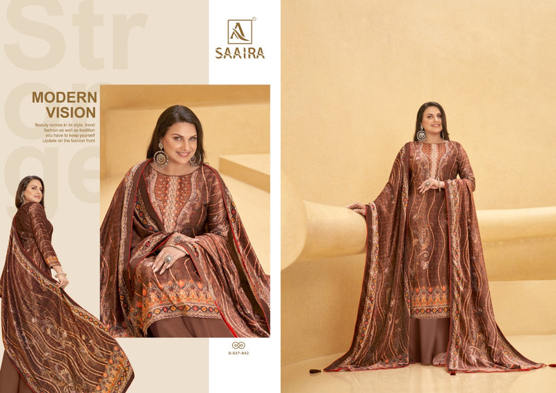 Alok Suit Saaria Pure Viscose Velvet Digital Print Diamond Work Salwar Suit