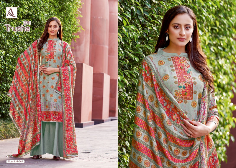 Alok Suit Trusha Pashmina Digital Print With Swarovski Diamond Salwar Suit
