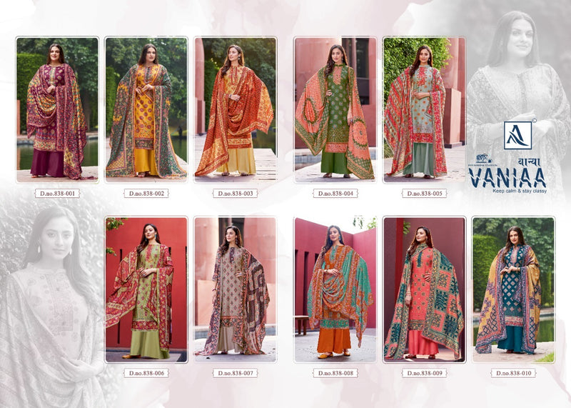 Alok Suit Vanna Pashmina Digital Print With Swarovski Diamond Suit