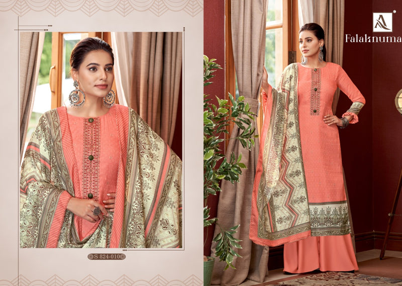 Alok suit Falaknuma Pashmina Digital Print With Embroidery Work