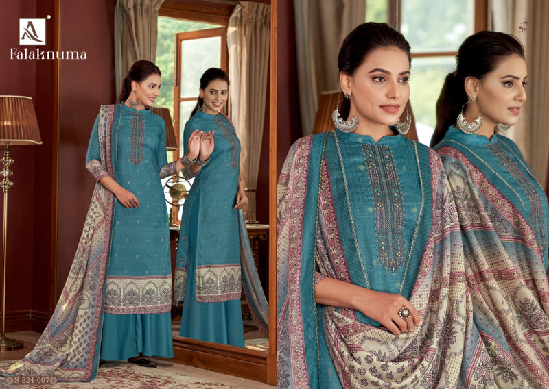 Alok suit Falaknuma Pashmina Digital Print With Embroidery Work