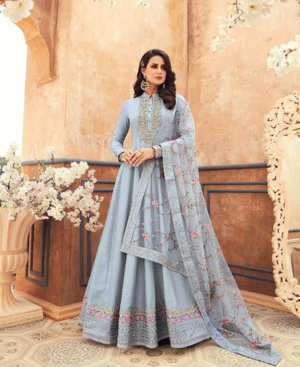 Amirah Designer Launch Akiraa Dola Silk With Heavy Embroidery And Handwork Designer Wedding Wear Salwar Kameez