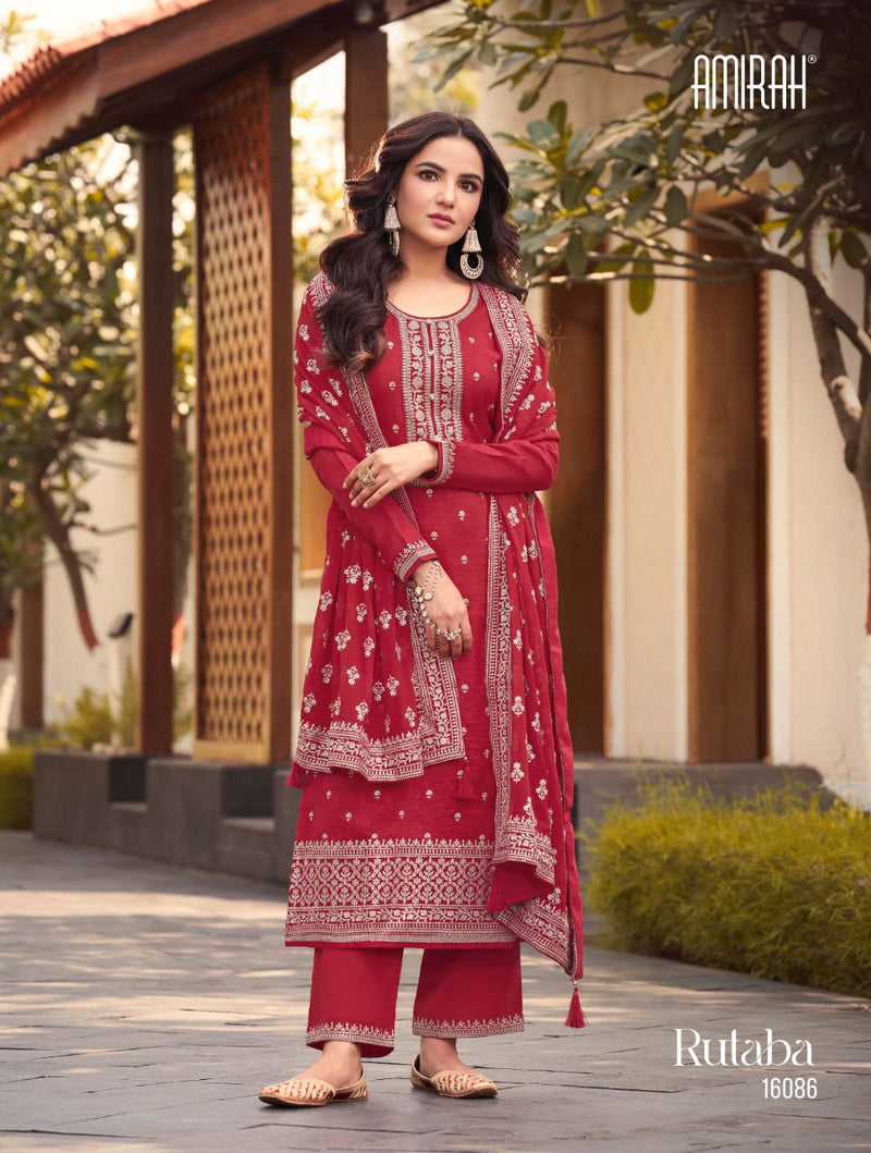 Amirah Rutaba Heavy Dola Silk With Embroidered Work Salwar Suit