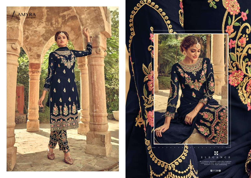 Amyra Designer First Look Vol 2 Georgette With Heavy Embroidery Diamond Work Sawlar Suit