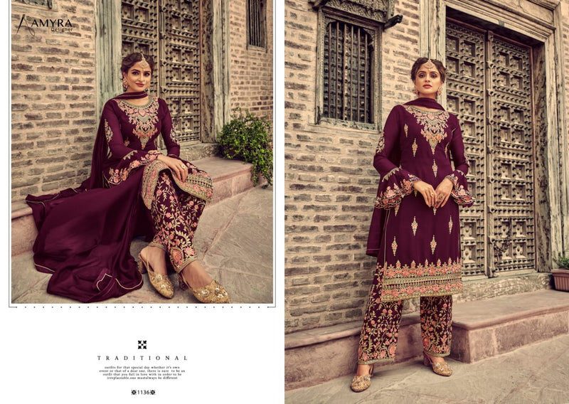 Amyra Designer First Look Vol 2 Heavy Georgette Exclusive Embroidery Partywear Salwar Kameez