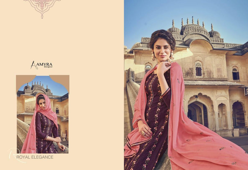 Amyra Designer Presents Mastani Chinon With Heavy Embroidery Work Fancy Casual Wear Salwar Kameez