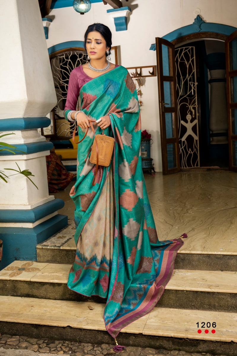 Angarika Launch By Magic Bobby Silk Fancy Printed Exclusive Designer Fancy Wear Sarees