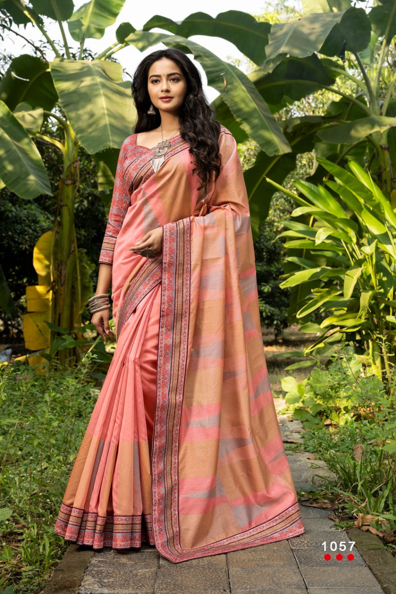 Angarika Launch By Moonlight Silk With Digital Printed With Classic Border Fancy Casual Wear Sarees