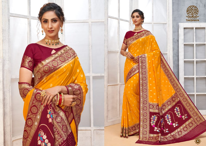 Takshya Presents By Nathani Silk With Heavy Printed Traditional Wear Designer Saree With Fancy Lace