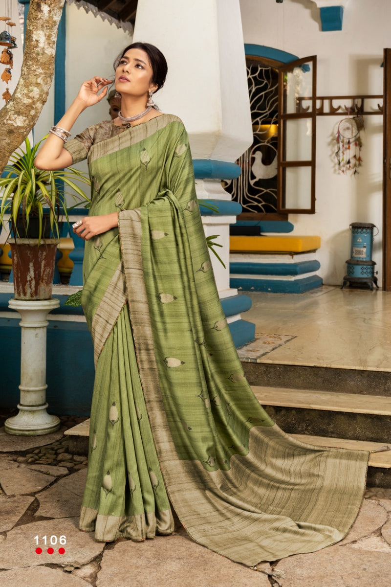 Angarika Presents Nyara Soft Silk Fancy Designer Attractive Look Casual Wear Fancy Sarees