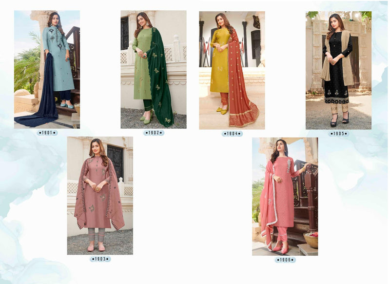 Anju Fabric Ghungat Viscose Dyeble Heavy Handwork Fancy Long Straight Casual Wear Kurtis