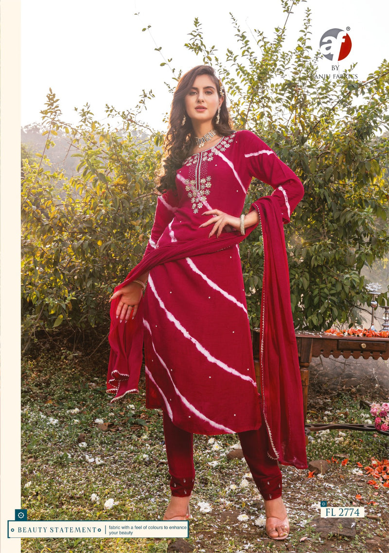 Anju Fabrics First Light Vol 2 Pure Viscose Dola Silk Partywear Kurti Collection