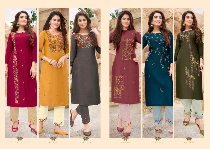 Anju Fabrics Little Vol 2 Bemberg Silk Fancy Designer kurti