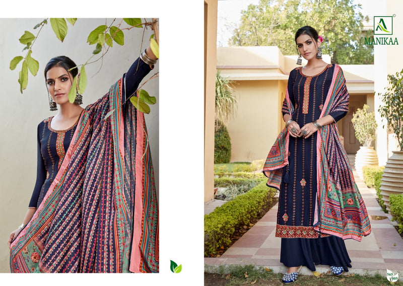 Aolk Suit Presents By Manikaa Viscose Opada Silk With Designer Embroidery Work Fancy Salwar Suits