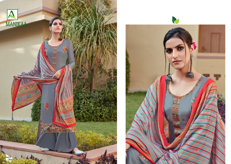 Aolk Suit Presents By Manikaa Viscose Opada Silk With Designer Embroidery Work Fancy Salwar Suits