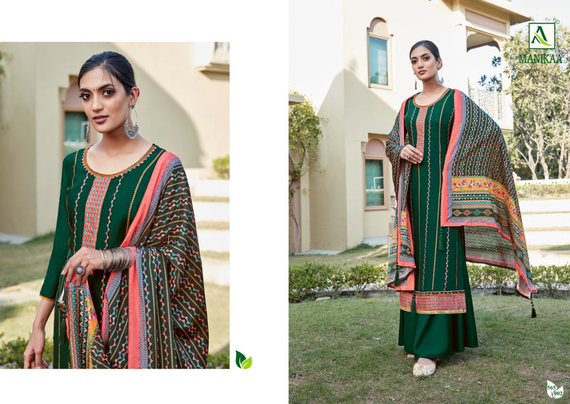 Aolk Suit Presents By Manikaa Viscose Opada Silk With Designer Embroidery Work Fancy Salwar Suits