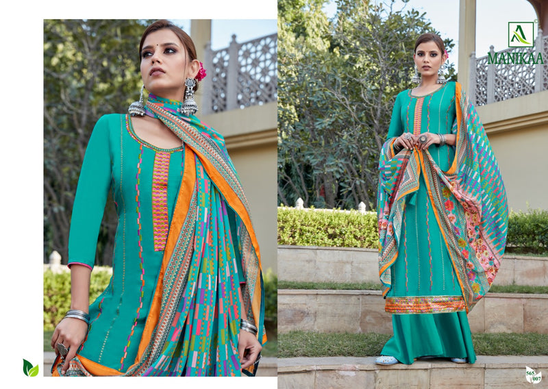 Aolk Suit Presents By Manikaa Viscose Opada Silk With Designer Embroidery Work Fancy Salwar Suits