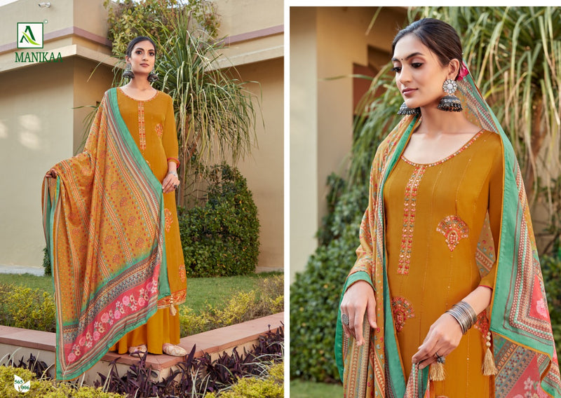 Aolk Suit Presents By Manikaa Viscose Opada Silk With Designer Embroidery Work Fancy Salwar Suits