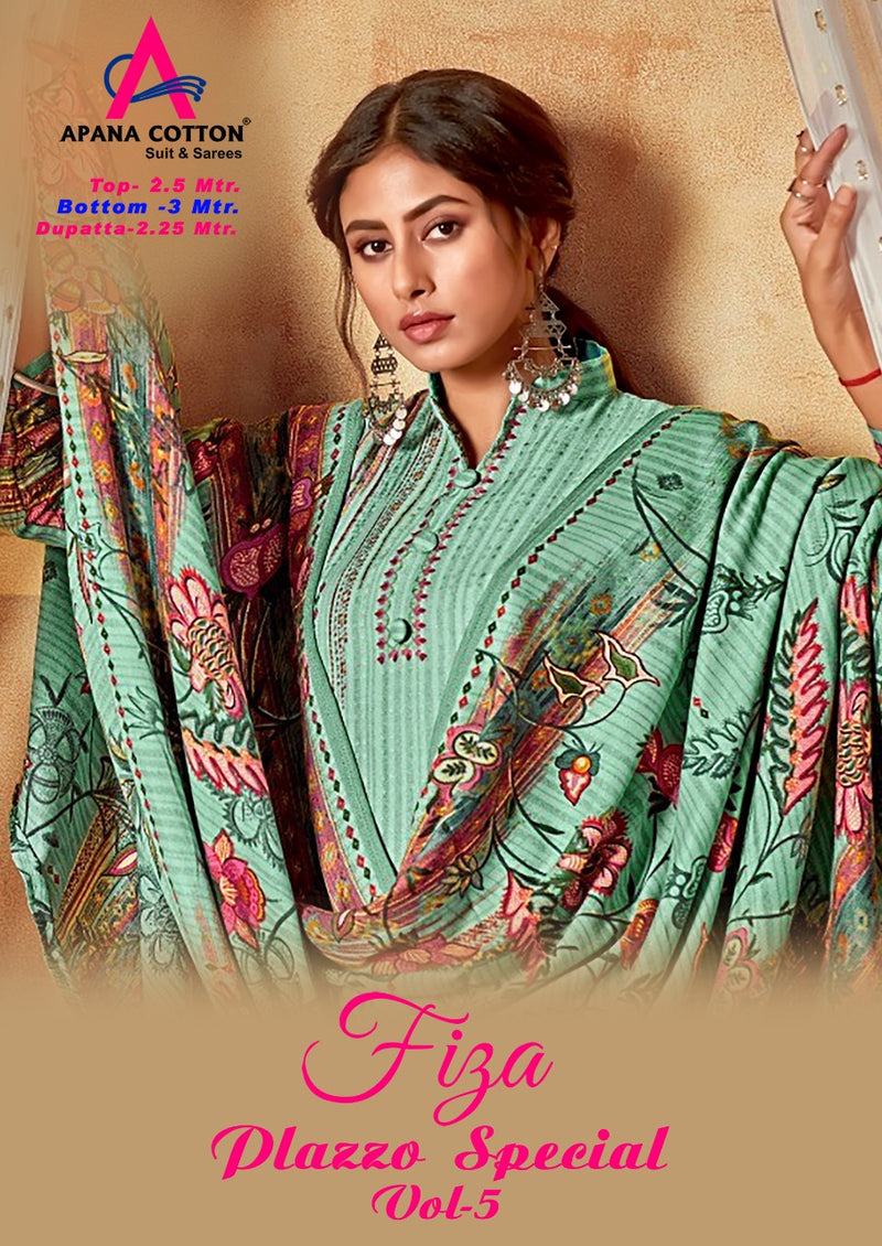 Apna Cotton Fiza Plazo Special Vol 5 Pure Cotton Pakistani Print Salwar Kameez