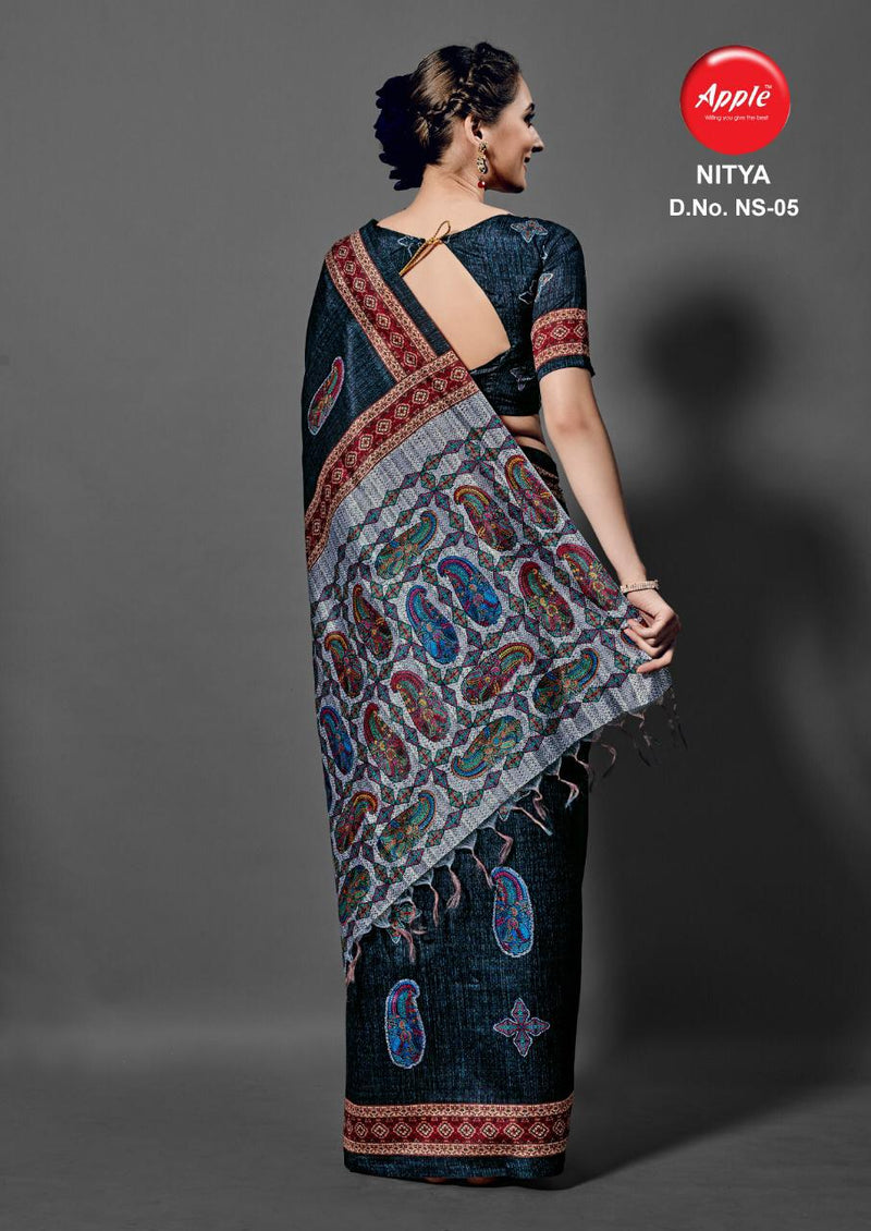 Apple Creation Nitya Vol 1 Digital Print Fancy Designer Sarees In Silk