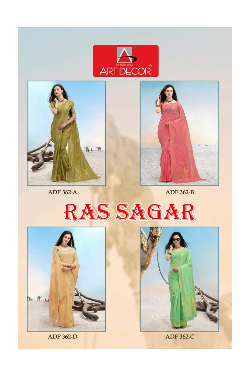 Art Decor Launch By Raas Sagar Fancy Exclusive Heavy Look Casual Wear Designer Sarees
