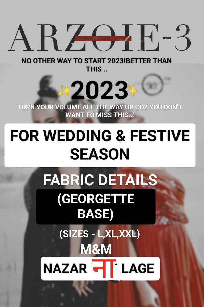 M And M Arzoie Vol 3 Georgette With Elegant Work Stylish Designer Festive Wear Fancy Kurti