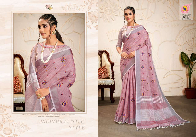 Ashika Saree Pure Linen Embroidery Vol 3 Linen Exclusive Look Regular Wear Stylish Sarees