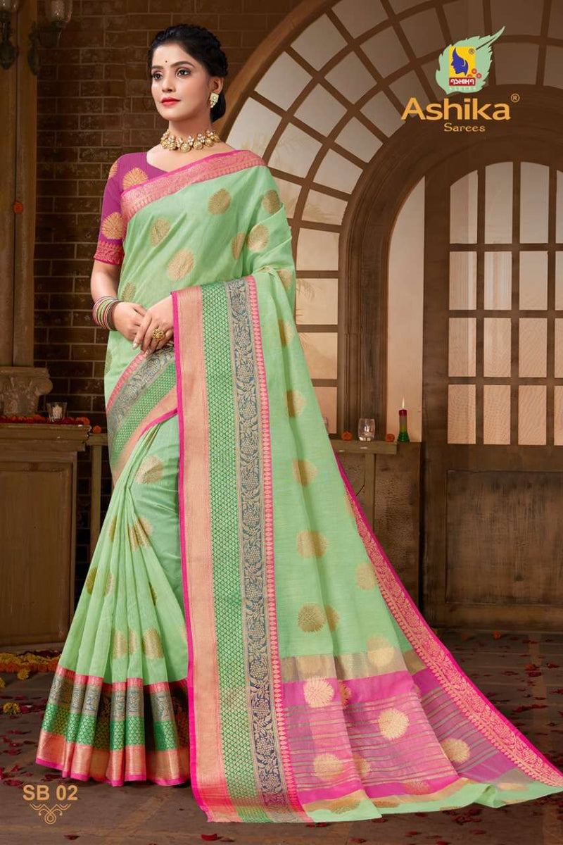 Ashika Saree Summer Beauty Cotton Silk Exclusive Wedding Wear Fancy Sarees