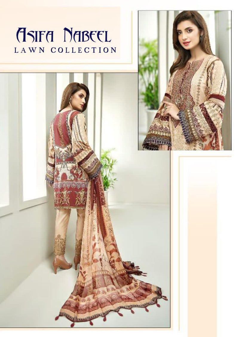 Asifa Nabeel Lawn Collection Vol 4 Pure Lawn Cotton Pakistani Printed Collection Salwar Suits