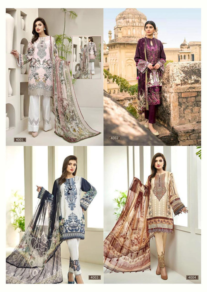 Asifa Nabeel Lawn Collection Vol 4 Pure Lawn Cotton Pakistani Printed Collection Salwar Suits