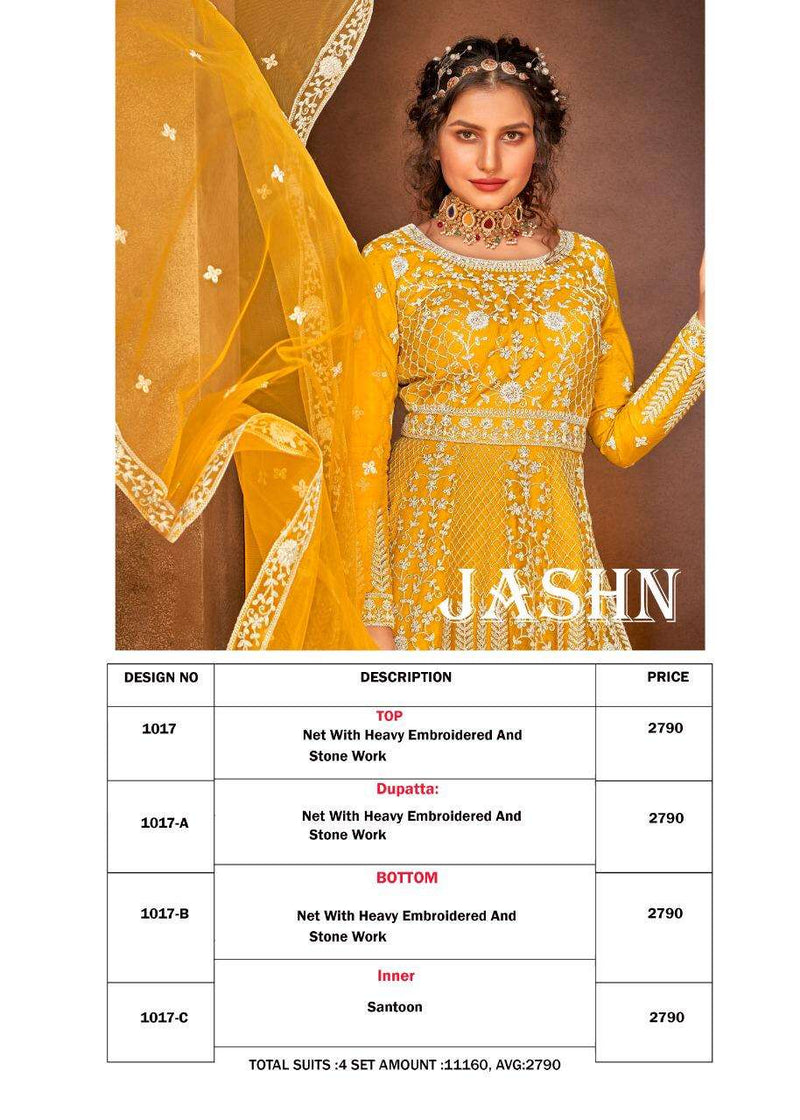 Avighya Jashn 1017 Colours Net Heavy Embroidery Work Fancy Designer Suits