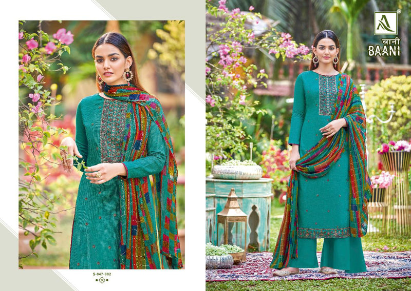 Alok Suit Baani Jam Cotton Print With Embroidery Work Stylish Designer Casual Look Salwar Suit