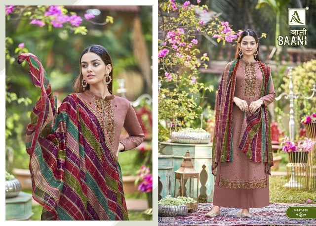 Alok Suits Baani Jam Cotton Fancy Embroidered Party Wear Salwar Suits