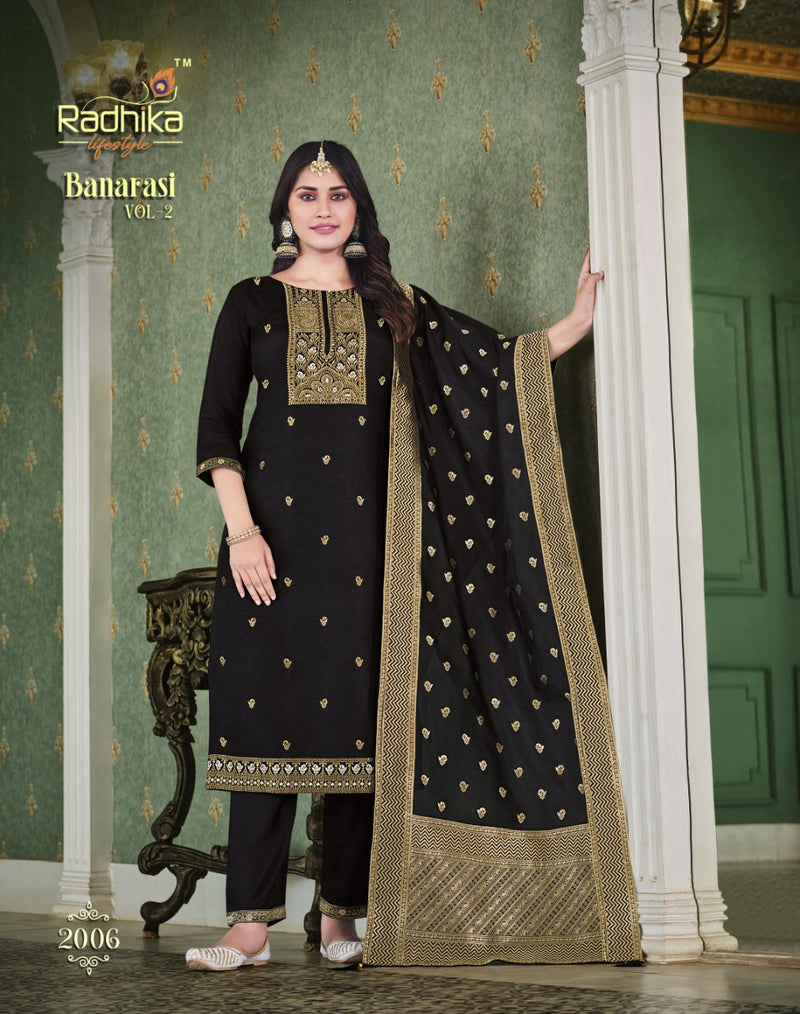 Radhika Lifestyle Banarasi Vol 2 Silk With Beautiful Work Stylish Designer Festive Wear Salwar Kameez