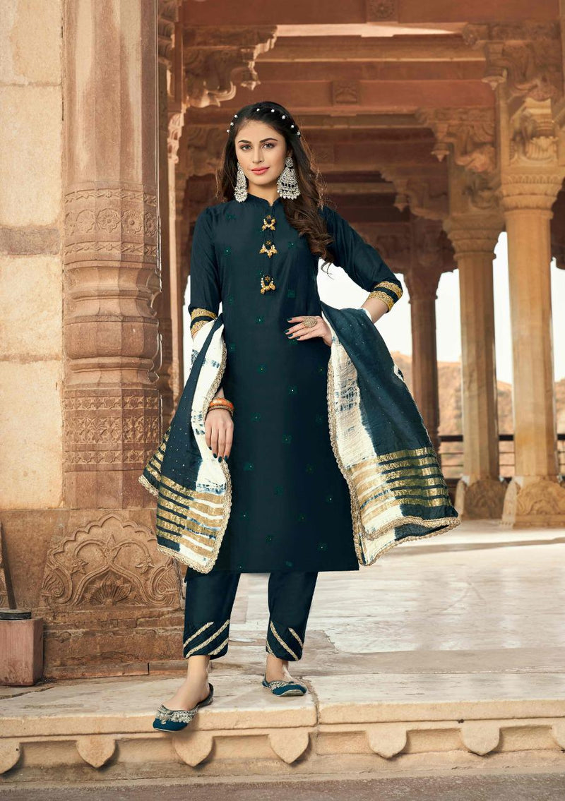 Anju Fabrics Bandhan  Exclusive Viscose Silk Embroidered Designer Party Wear Salwar Suits