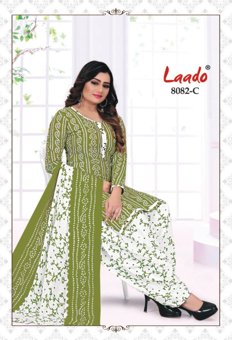 Laado Bandhani 8082 Pure Cotton Patiyala Style Printed Festive Wear Salwar Suits
