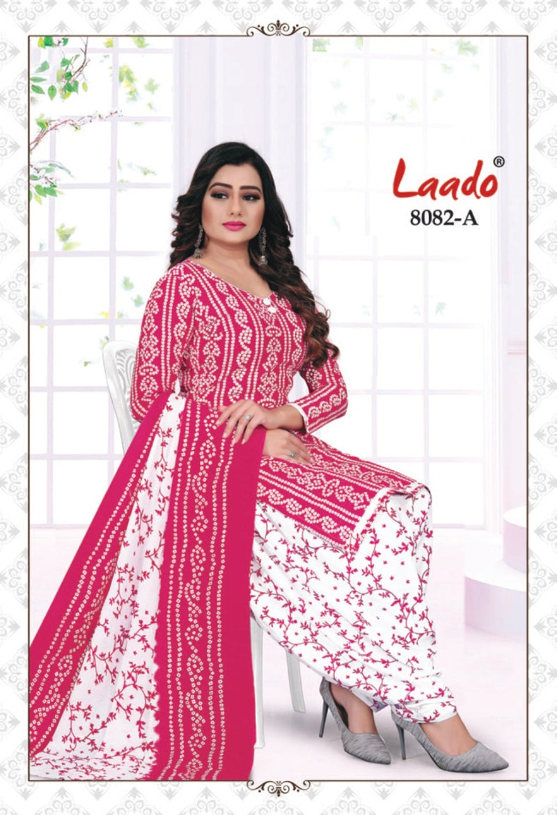 Laado Bandhani 8082 Pure Cotton Patiyala Style Printed Festive Wear Salwar Suits