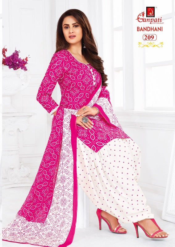 Ganpati Bandhani Vol 2 Pure Cotton Patiyala Style Casual Wear Salwar Kameez