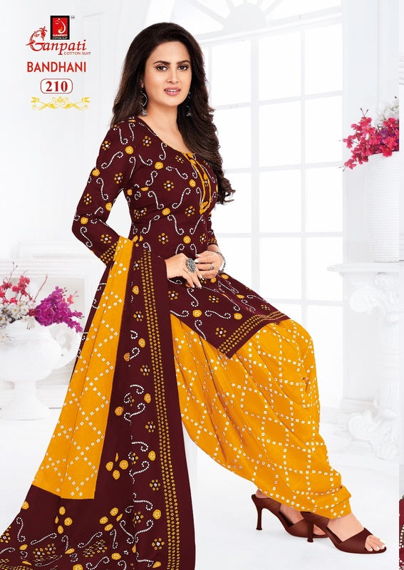 Ganpati Bandhani Vol 2 Pure Cotton Patiyala Style Casual Wear Salwar Kameez
