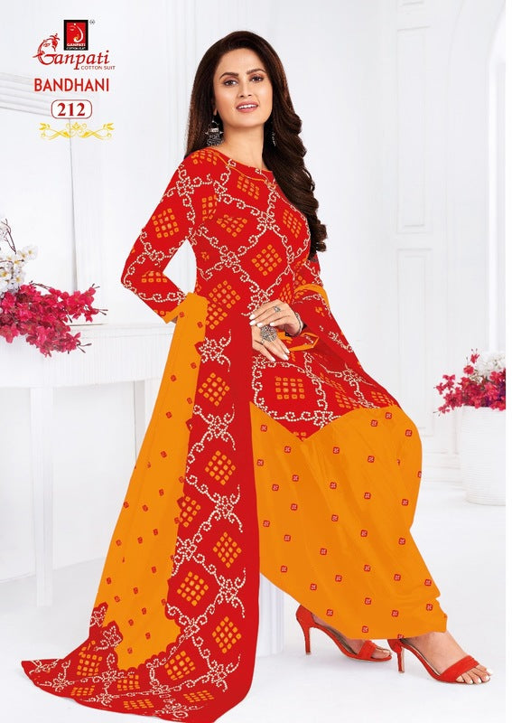 Ganpati Bandhani Vol 2 Pure Cotton Patiyala Style Casual Wear Salwar Kameez