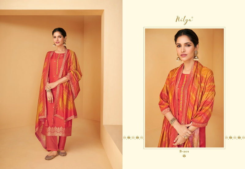 Lt Nitya Bandhani Vol 2 Dola Jacquard With Hand Work Beautiful Salwar Kameez