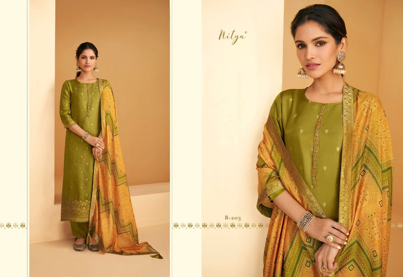 Lt Nitya Bandhani Vol 2 Dola Jacquard With Hand Work Beautiful Salwar Kameez