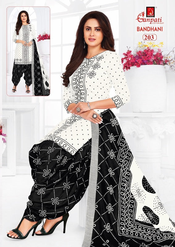 Ganpati Bandhani Vol 2 Pure Cotton Patiyala Style Casual Wear Salwar Kameez