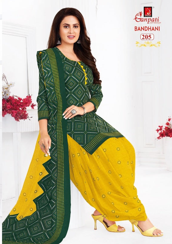 Ganpati Bandhani Vol 2 Pure Cotton Patiyala Style Casual Wear Salwar Kameez