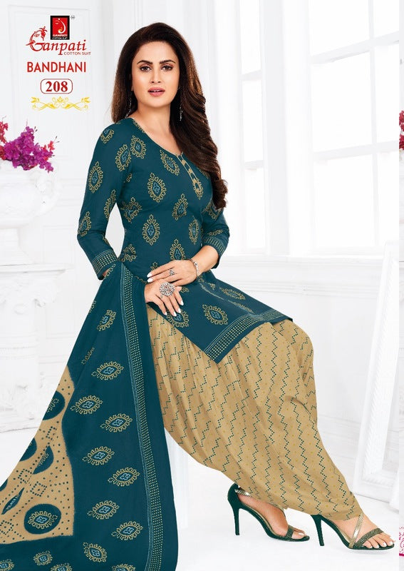 Ganpati Bandhani Vol 2 Pure Cotton Patiyala Style Casual Wear Salwar Kameez