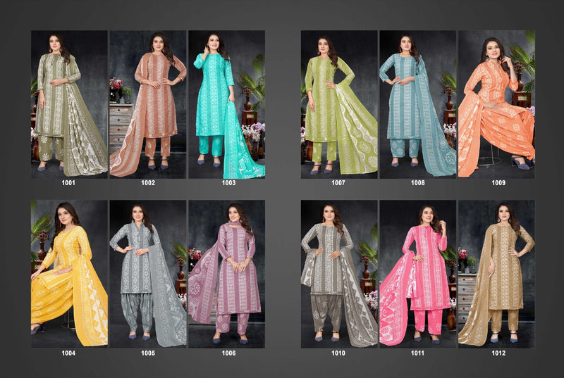 SSC Creation Bandhej Pure Cotton With Beautiful Work Stylish Designer Festive Wear Fancy Salwar Kameez