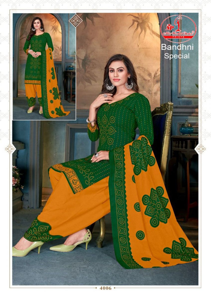 Miss World Choice Bandhani Special Vol 4 Cotton Patiyala  Festive Wear Salwar Kameez
