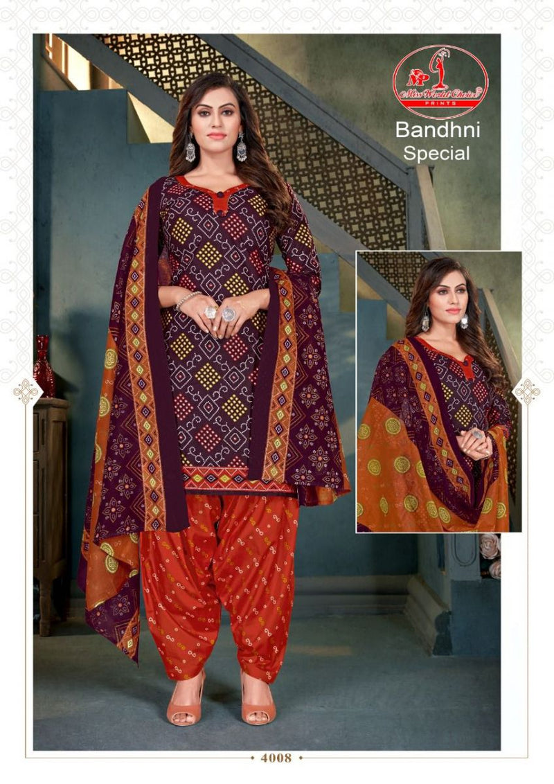 Miss World Choice Bandhani Special Vol 4 Cotton Patiyala  Festive Wear Salwar Kameez