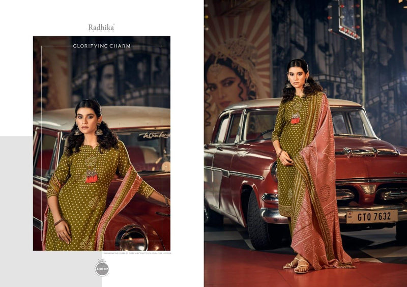 Radhika Fashion Bandish Pashmina With Printed Beautiful Embroidery Work Stylish Designer Salwar Kameez